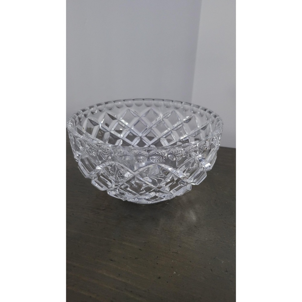 Vintage Heavy Cut‎ Diamond Crystal Bowl set - Picture 8 of 9